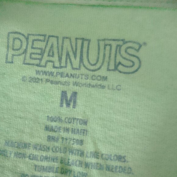 "Peanuts", Snoopy Laughing and Woodstock, Short Sleeved Ladies/Older Girls Top - Picture 2 of 4